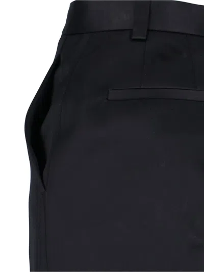 Loro Piana Straight Silk Trousers In Black