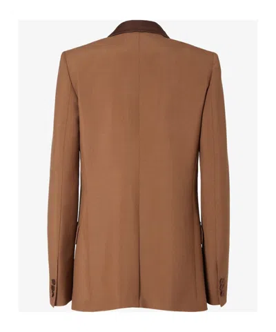 Fendi Women Single-breasted Tailored Blazer In Brown