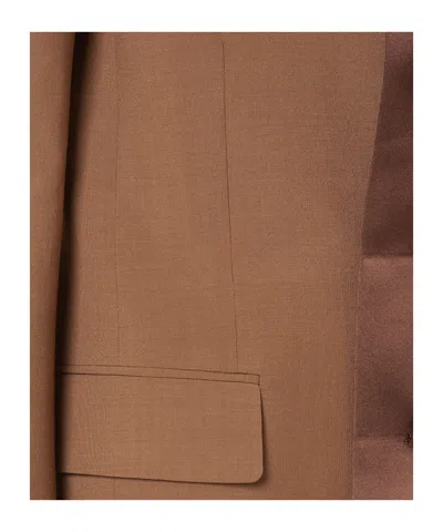 Fendi Women Single-breasted Tailored Blazer In Brown