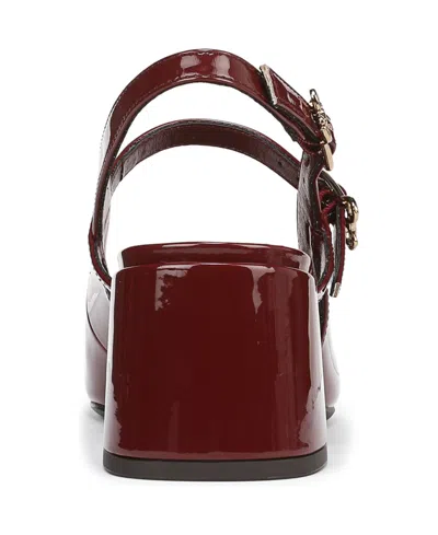 Sam & Libby Women's Grace Block Heel Slingback Mary Jane Pumps In Burgundy
