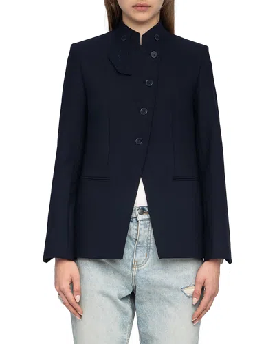 Zadig & Voltaire Please Tailleur Linen-blend Short In Black