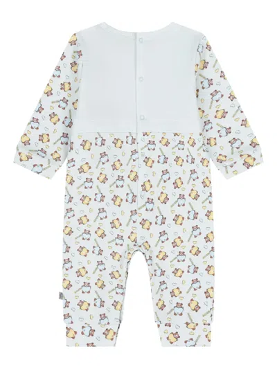 Aigner Teddy-bear Print Romper In White