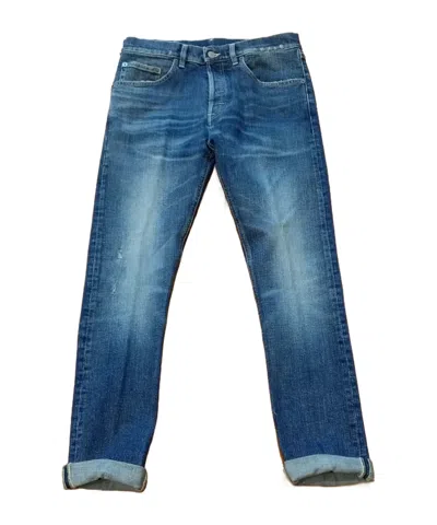 Dondup Straight-leg Blue Denim Jeans With Classic Five-pocket Design In Blue