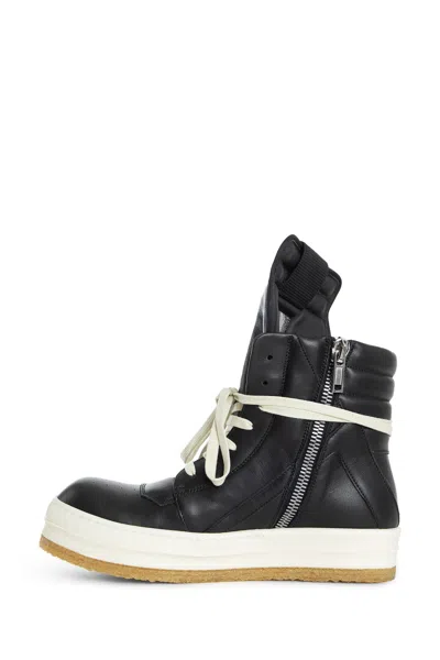 Rick Owens Creep Geobasket High-top Casual Shoes In Black