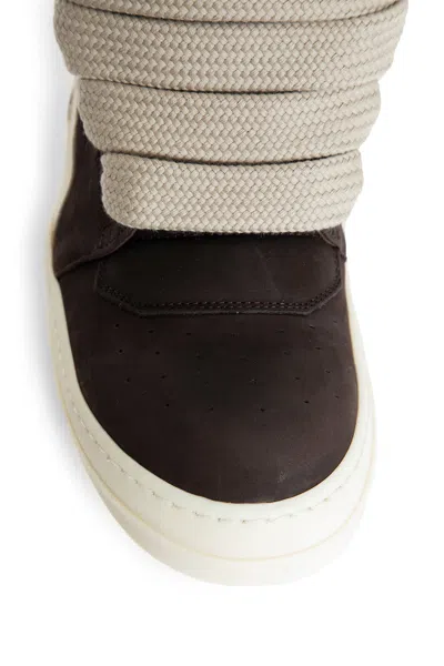 Rick Owens Jumbolace Geobasket Sneakers In Brown