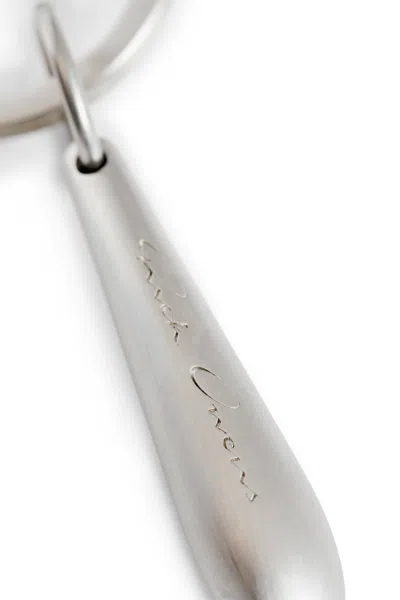 Rick Owens Concordians Teardrop Keyring In Silver