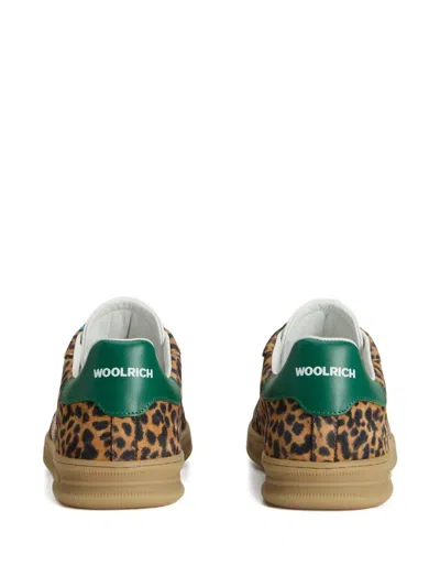 Woolrich Animal Print Low-top Sneakers With Rubber Sole In Animal Print