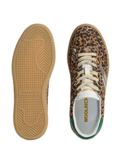 Woolrich Animal Print Low-top Sneakers With Rubber Sole In Animal Print