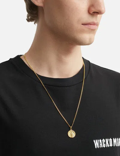 Wacko Maria Coin Necklace ( Type-2 ) In Gold
