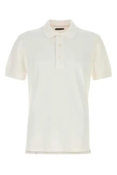 Tom Ford Piqué Polo Shirt In White