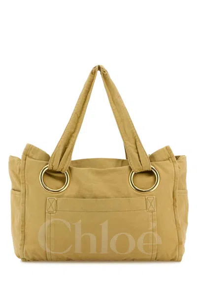Chloé Chloe Women Mustard Canvas Shopping Bag In Yellow