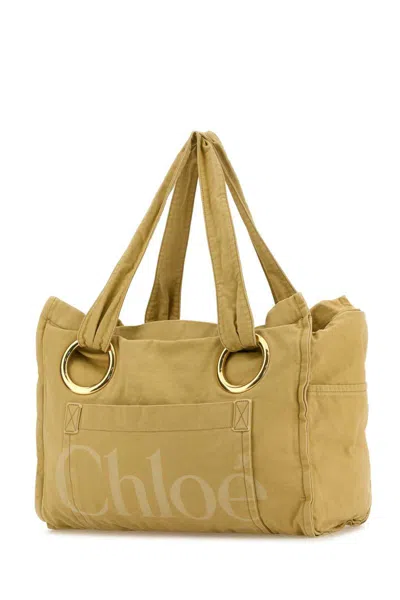 Chloé Chloe Women Mustard Canvas Shopping Bag In Yellow