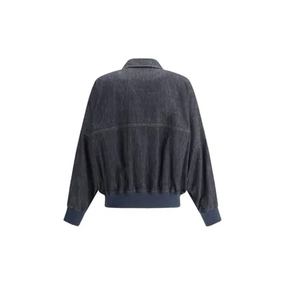 Brunello Cucinelli Denim Women's Jacket In Blue