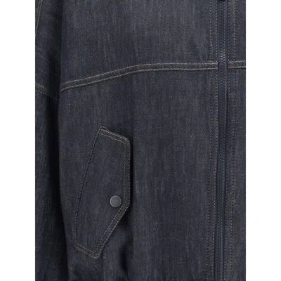 Brunello Cucinelli Denim Women's Jacket In Blue