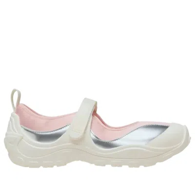 Crocs Metallic Strap Sneakers In Silver