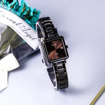 Casio Quartz Waterproof Sapphire Crystal Sheen Black Analog