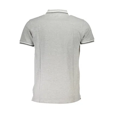 Cavalli Class Brown Cotton Men Polo Shirt In Gray