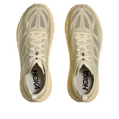 Hoka Off White Lace Up Sneakers In Gray