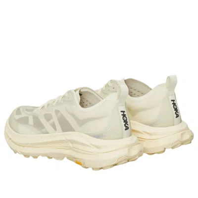 Hoka Off White Lace Up Sneakers In Gray