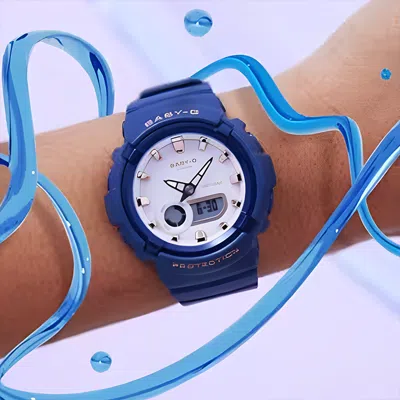 Casio (wmns)  Baby-g Digital-analog 'navy' In Blue