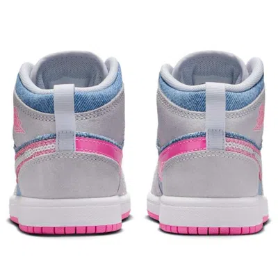 Air Jordan (ps)  1 Mid Se 'denim Sequin' In Multi