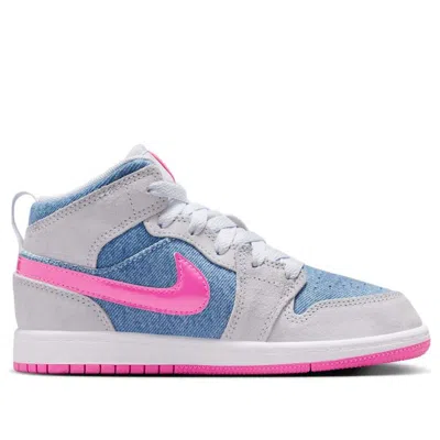 Air Jordan (ps)  1 Mid Se 'denim Sequin' In Multi