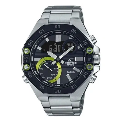 Casio Waterproof Sports Edifice Mens Silver Analog/digital Combo