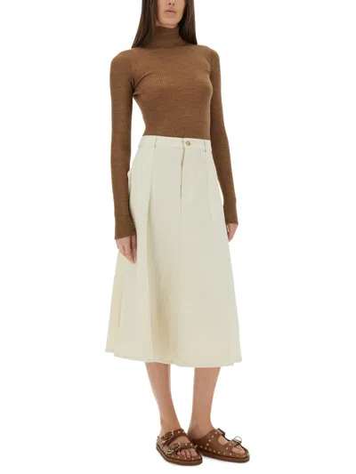 Apc "laurie" Skirt In Neutral