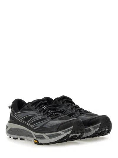 Hoka 'mafate Speed 2' Black Low Top Sneakers With Logo Print On The Side