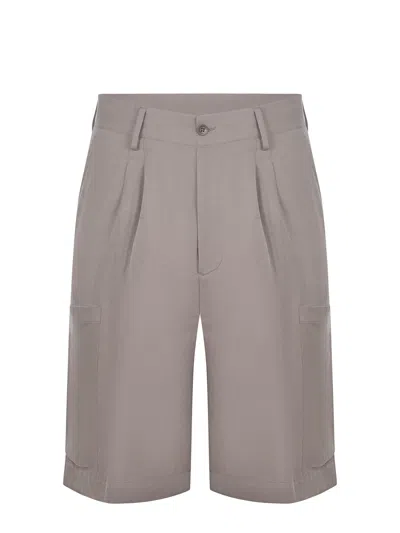 Costumein Bermuda Shorts Made Of A Linen Blend In Gray