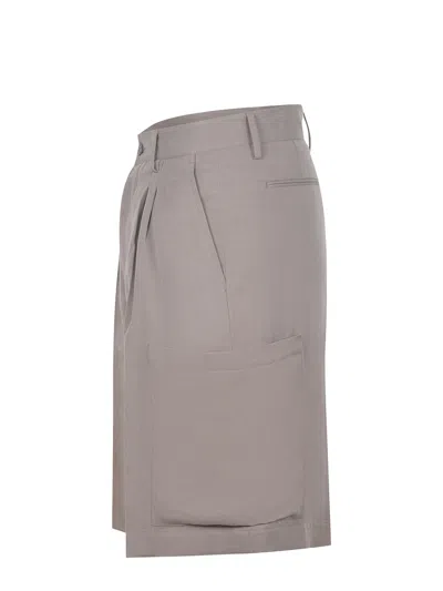 Costumein Bermuda Shorts Made Of A Linen Blend In Gray