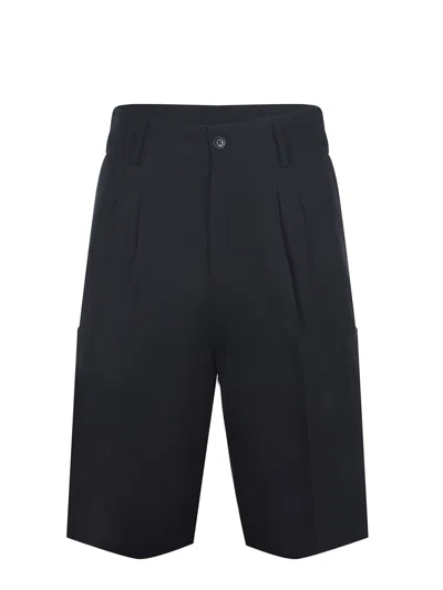 Costumein Bermuda Shorts Made Of Linen Blend In Black