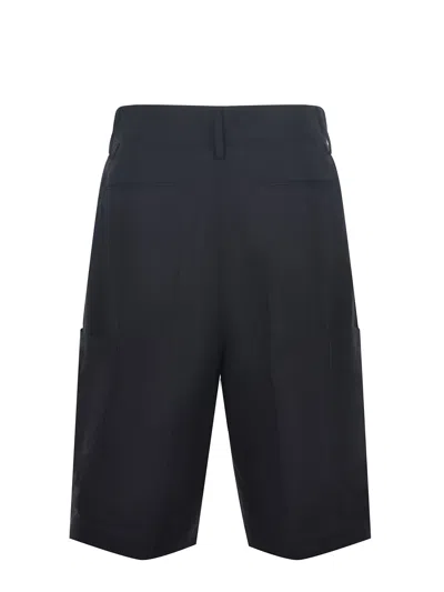 Costumein Bermuda Shorts Made Of Linen Blend In Black
