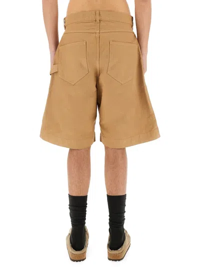 Jw Anderson Men Short Workwear In Brown