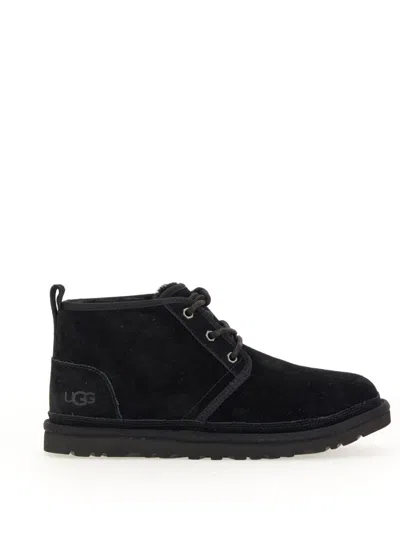 Ugg Lace-up Ankle Boots With Suede Upper In Black