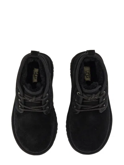 Ugg Lace-up Ankle Boots With Suede Upper In Black
