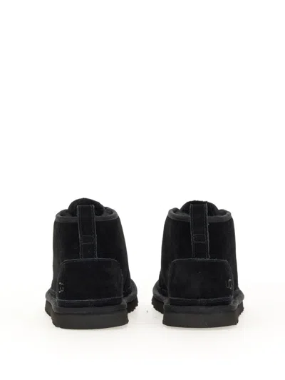 Ugg Lace-up Ankle Boots With Suede Upper In Black