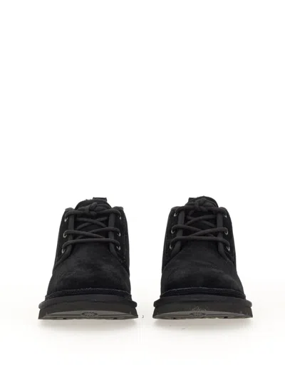 Ugg Lace-up Ankle Boots With Suede Upper In Black