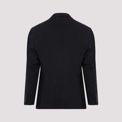 Giorgio Armani Single-breasted Wool Suit In Brown