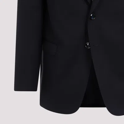 Giorgio Armani Single-breasted Wool Suit In Brown