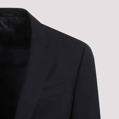 Giorgio Armani Single-breasted Wool Suit In Brown