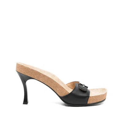 Balenciaga Scholl Collaboration Sandals Buckle Detail In Multi