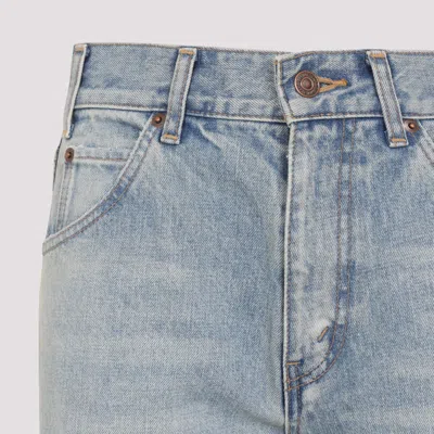 Celine Flared Leg Trousers With Front And Back Pockets In Blue