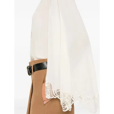 Chloé Blouse In Georgette And Lace In White