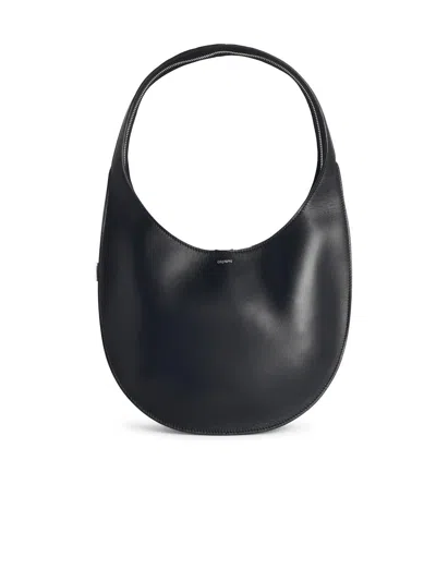Coperni Medium Soft Swipe Leather Shoulder Bag In Black