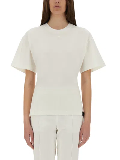 Courrèges Courregès Oneshoulder Tshirt In Scuba In White