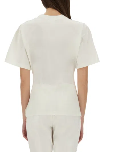 Courrèges Courregès Oneshoulder Tshirt In Scuba In White