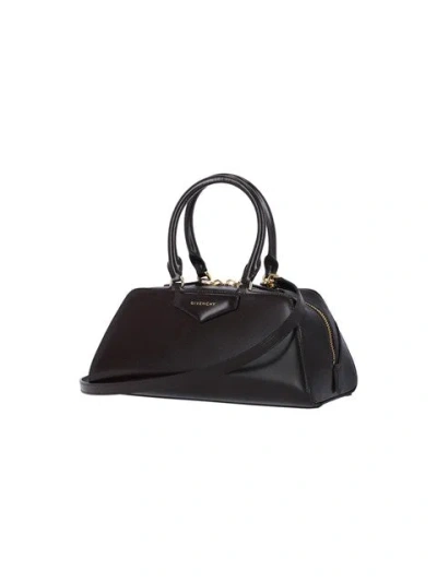 Givenchy Women Antigona East West Small Leather Shoulder Bag In Black