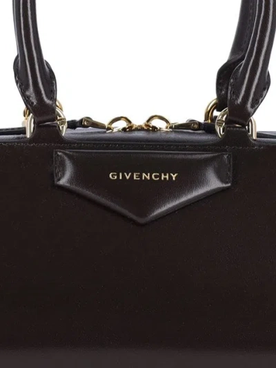 Givenchy Women Antigona East West Small Leather Shoulder Bag In Black