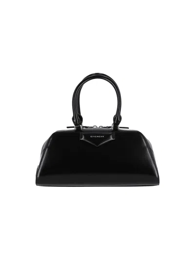 Givenchy Women Antigona East West Small Leather Shoulder Bag In Black
